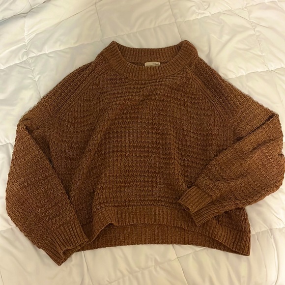 Brown knit sweater, size XL - Picture 1 of 2